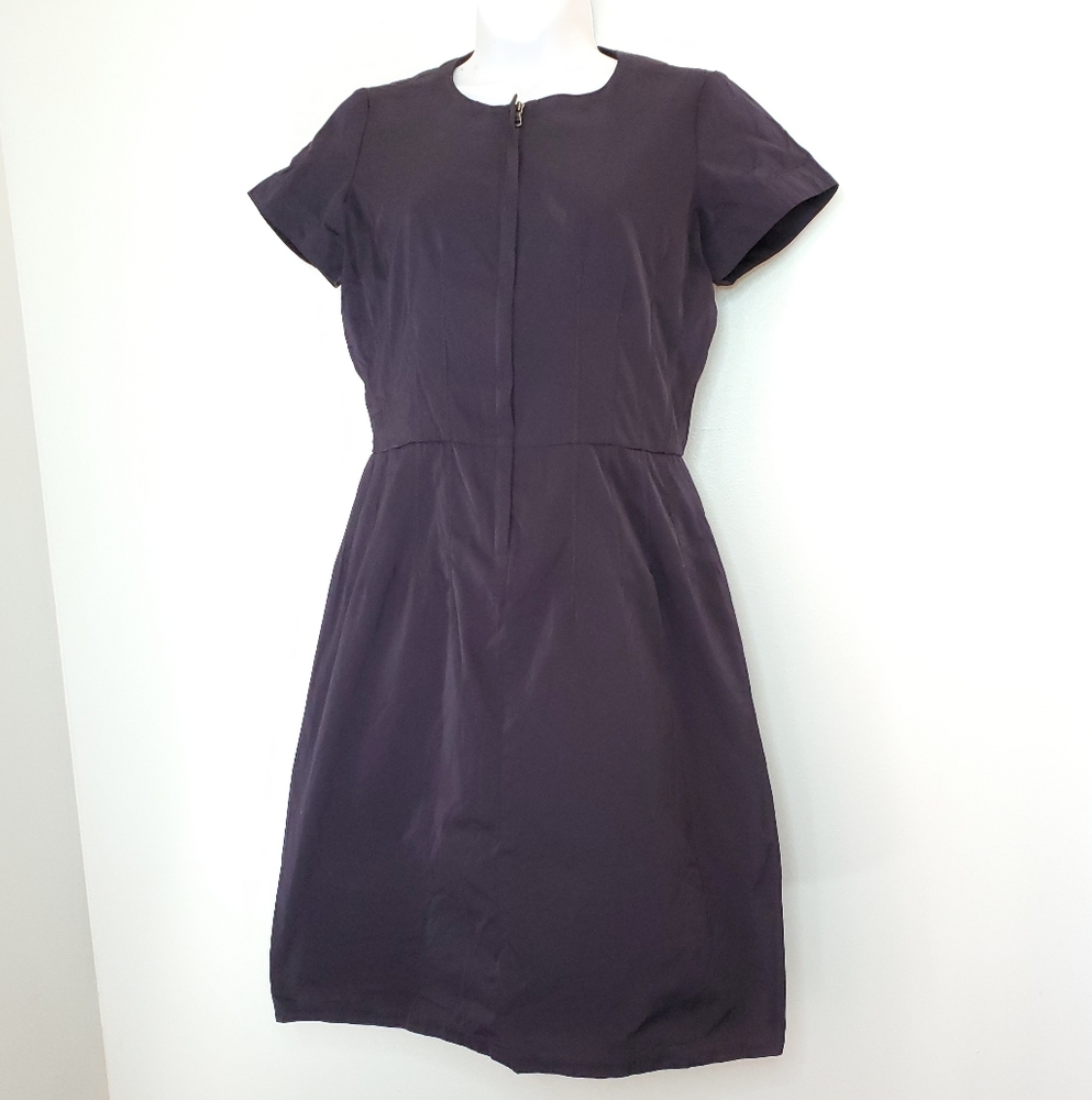 Uniqlo +J Jil Sander Satin Plum Dress XS